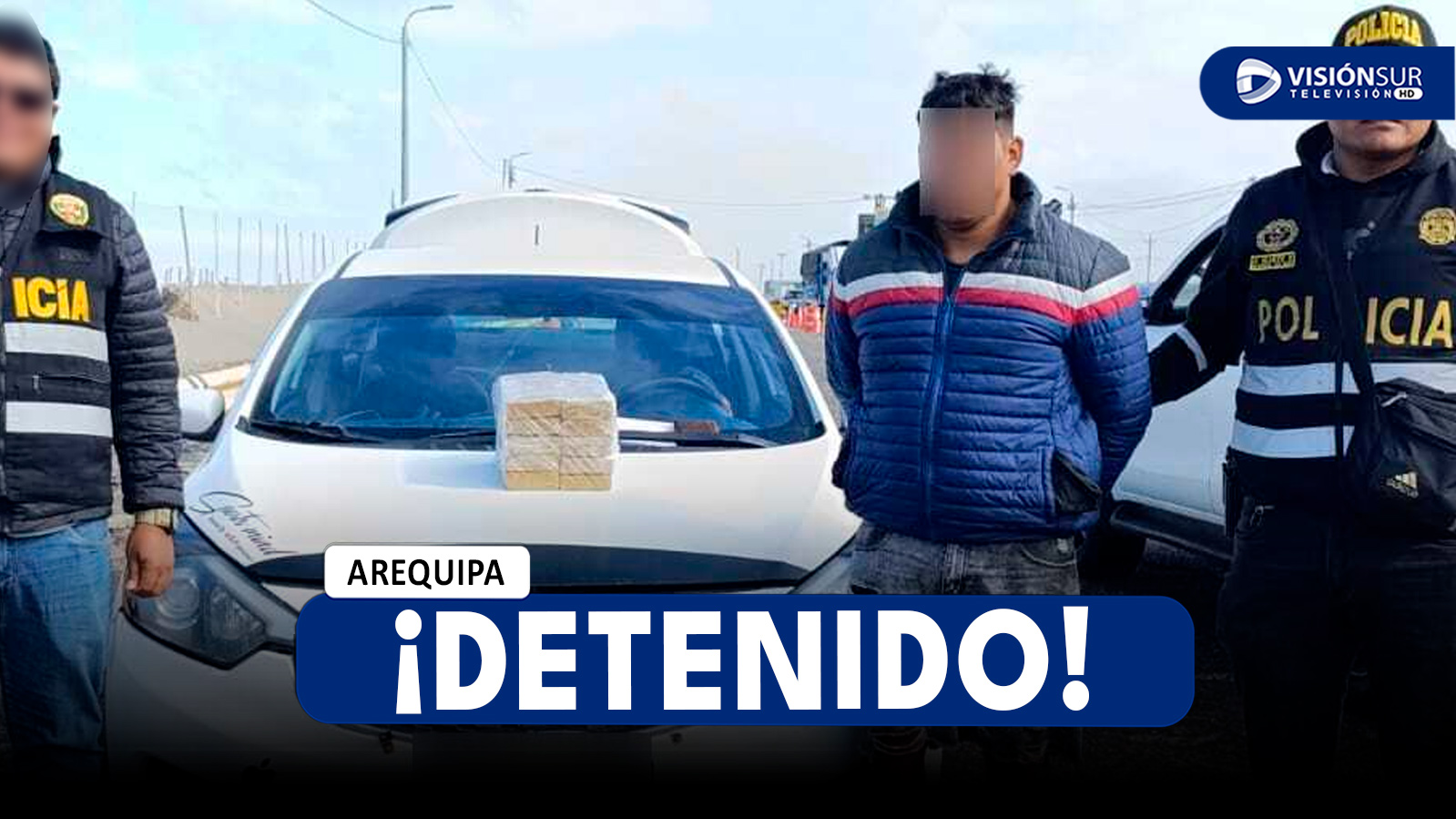 AREQUIPA: DETIENEN A VARÓN DE 33 AÑOS CON 10 KILOGRAMOS DE CLORHIDRATO DE COCAÍNA EN YAUCA