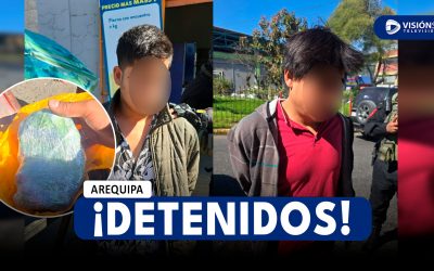 AREQUIPA: DETIENEN A DOS VARONES CON MÁS DE 3 KILOGRAMOS DE PRESUNTAMENTE MARIHUANA EN MIRAFLORES