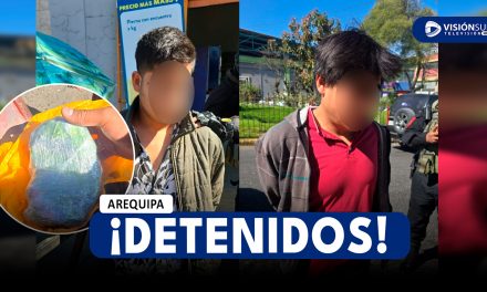 AREQUIPA: DETIENEN A DOS VARONES CON MÁS DE 3 KILOGRAMOS DE PRESUNTAMENTE MARIHUANA EN MIRAFLORES