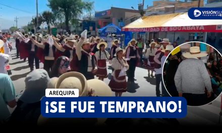 AREQUIPA: ALCALDE DE SOCABAYA SORPRENDE AL IRSE TEMPRANO DEL “CORSO DE CORSOS” POR EL 230 ANIVERSARIO DE SU DISTRITO