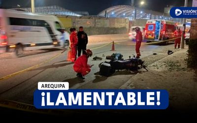 AREQUIPA: MOTOCICLISTA IMPACTA CONTRA MURO EN LA AV. EVITAMIENTO Y PIERDE LA VIDA