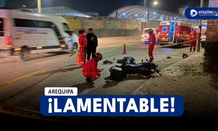 AREQUIPA: MOTOCICLISTA IMPACTA CONTRA MURO EN LA AV. EVITAMIENTO Y PIERDE LA VIDA