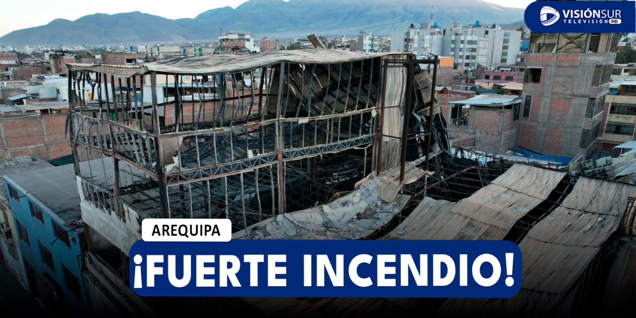 AREQUIPA: FUERTE INCENDIO REGISTRADO EN MIRAFLORES DEJÓ DESTRUIDO EDIFICIO DONDE VENDÍAN MUEBLES