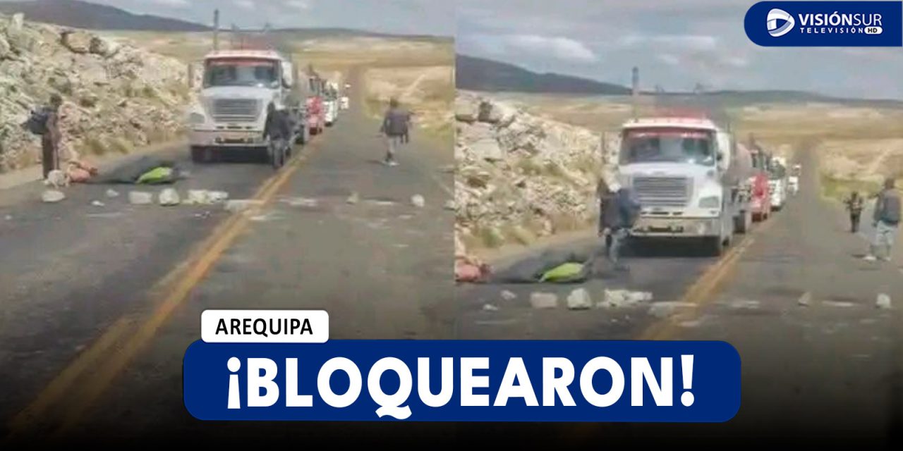 AREQUIPA: CIUDADANOS EXTRANJEROS BLOQUEARON LA VÍA AREQUIPA – JULIACA YA QUE TRANSPORTISTAS SE NEGARON A LLEVARLOS