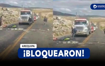 AREQUIPA: CIUDADANOS EXTRANJEROS BLOQUEARON LA VÍA AREQUIPA – JULIACA YA QUE TRANSPORTISTAS SE NEGARON A LLEVARLOS