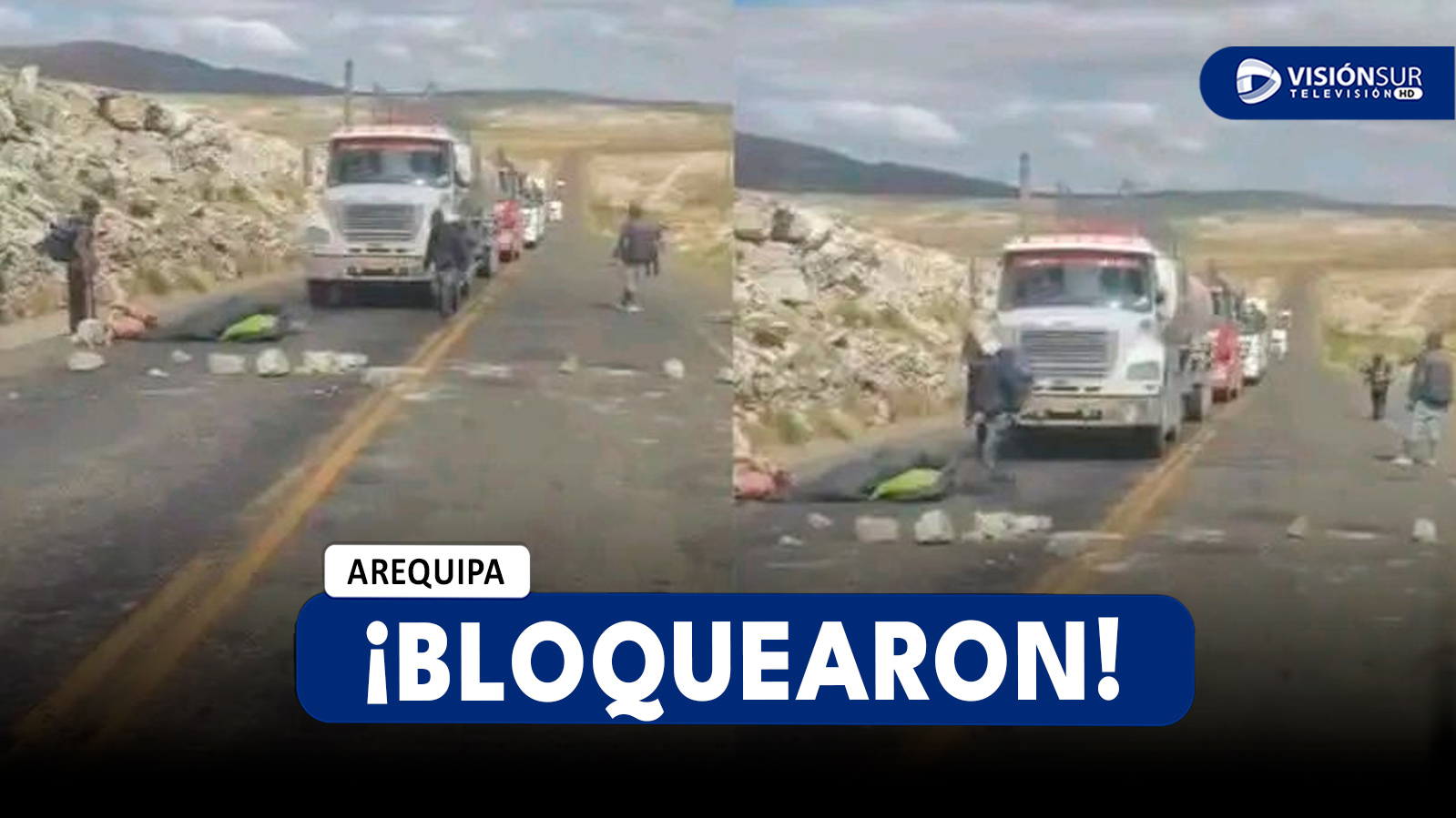 AREQUIPA: CIUDADANOS EXTRANJEROS BLOQUEARON LA VÍA AREQUIPA – JULIACA YA QUE TRANSPORTISTAS SE NEGARON A LLEVARLOS