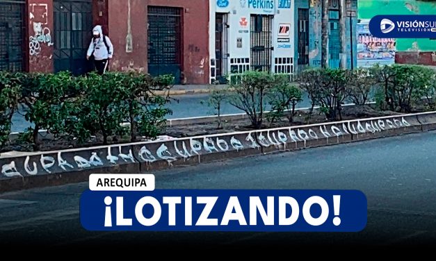 AREQUIPA: REAPARECEN PINTAS EN LA AV. MARISCAL CASTILLA CON EL NOMBRE “OCUPADO 2025” LOTIZANDO ESPACIOS PARA EL CORSO