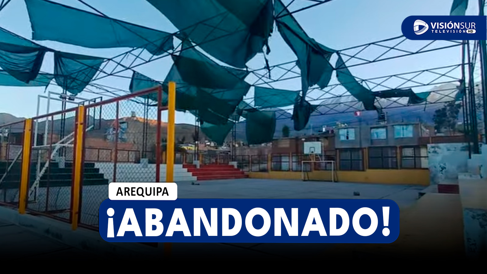 AREQUIPA: VECINOS DE LA ASOCIACIÓN CHACHANI DENUNCIAN ABANDONO DE COMPLEJO DEPORTIVO EN CERRO COLORADO