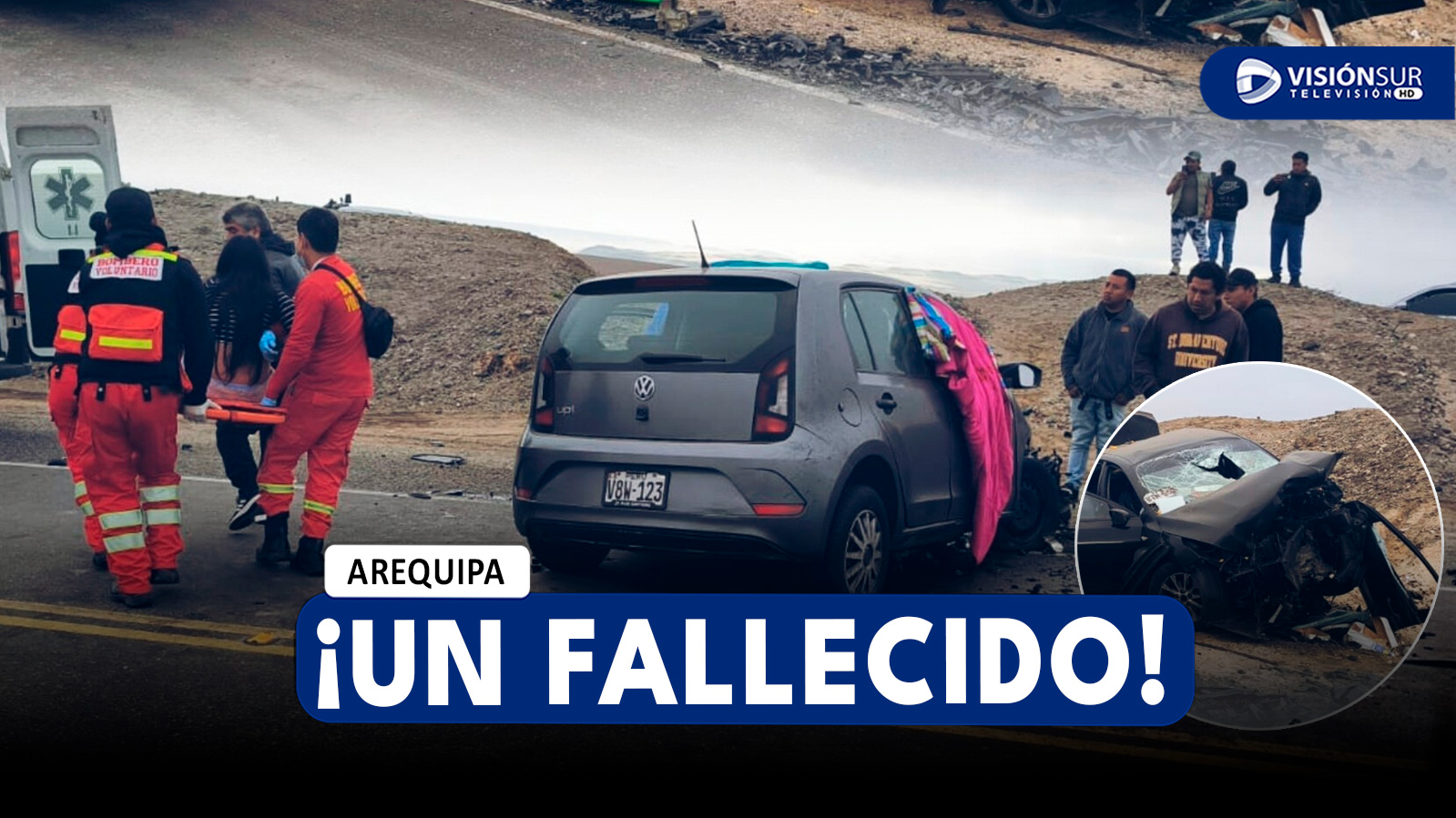 AREQUIPA: FUERTE CHOQUE EN CARAVELÍ DEJA UNA PERSONA FALLECIDA Y 6 HERIDOS