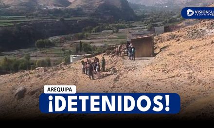 AREQUIPA: DETIENEN A SEIS PERSONAS POR PRESUNTA INVASIÓN DE TERRENOS EN EL INGRESO A CONGATA