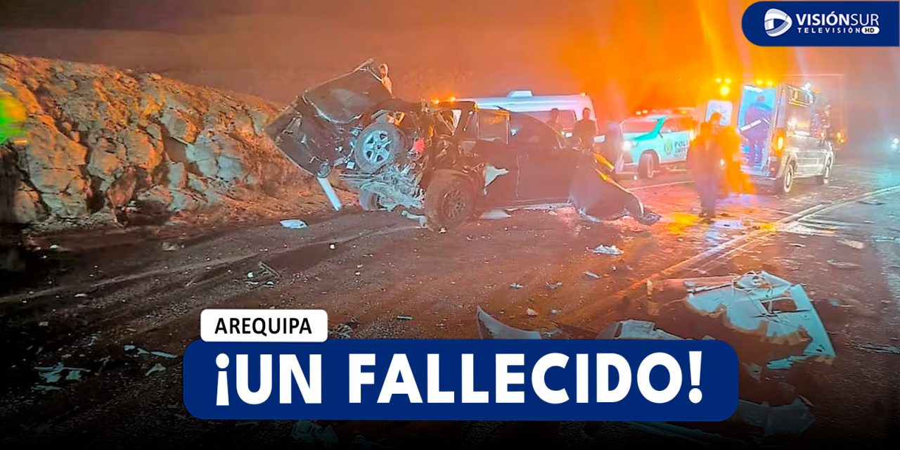 AREQUIPA: TRIPLE CHOQUE EN LA VÍA DE INGRESO A AREQUIPA DEJA UNA PERSONA SIN VIDA Y VARIOS HERIDOS