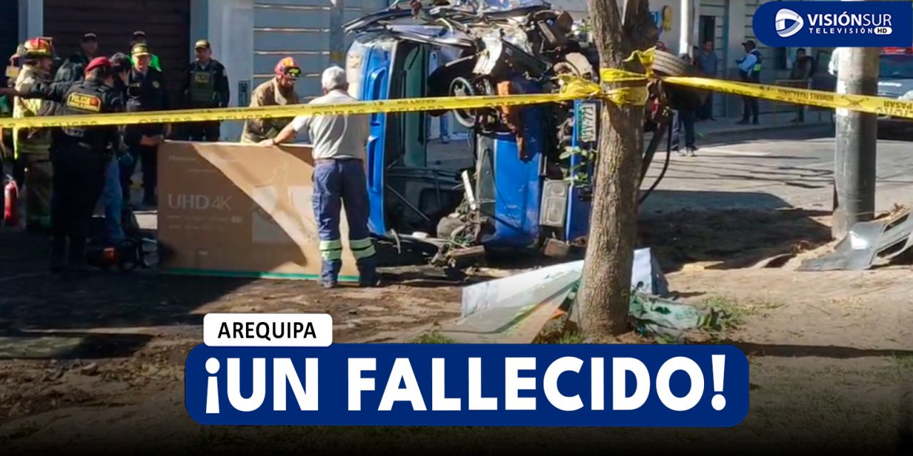 AREQUIPA: FUERTE CHOQUE DEJA A UNA PERSONA FALLECIDA Y MÁS DE 15 PERSONAS HERIDAS EN JOSÉ LUIS BUSTAMANTE Y RIVERO