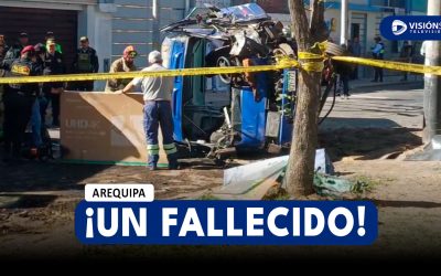 AREQUIPA: FUERTE CHOQUE DEJA A UNA PERSONA FALLECIDA Y MÁS DE 15 PERSONAS HERIDAS EN JOSÉ LUIS BUSTAMANTE Y RIVERO