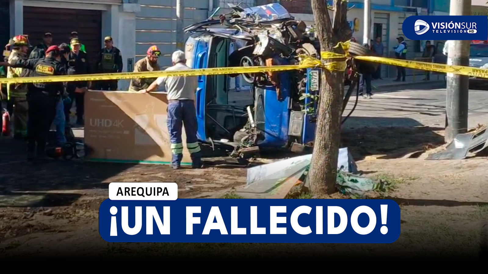 AREQUIPA: FUERTE CHOQUE DEJA A UNA PERSONA FALLECIDA Y MÁS DE 15 PERSONAS HERIDAS EN JOSÉ LUIS BUSTAMANTE Y RIVERO