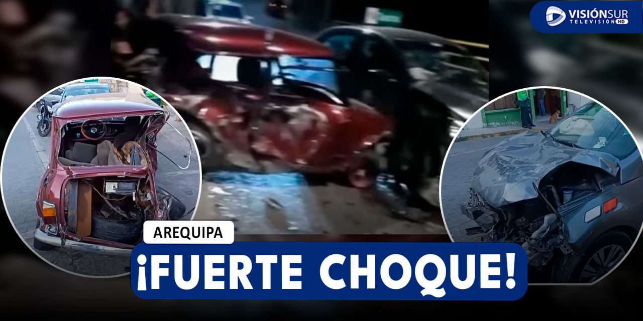 AREQUIPA: FUERTE CHOQUE SE REGISTRÓ EN SABANDIA Y DEJÓ A DOS PERSONAS HERIDAS EN LA MADRUGADA