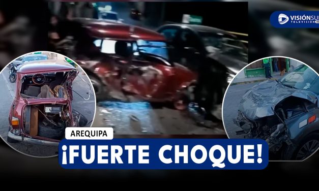 AREQUIPA: FUERTE CHOQUE SE REGISTRÓ EN SABANDIA Y DEJÓ A DOS PERSONAS HERIDAS EN LA MADRUGADA