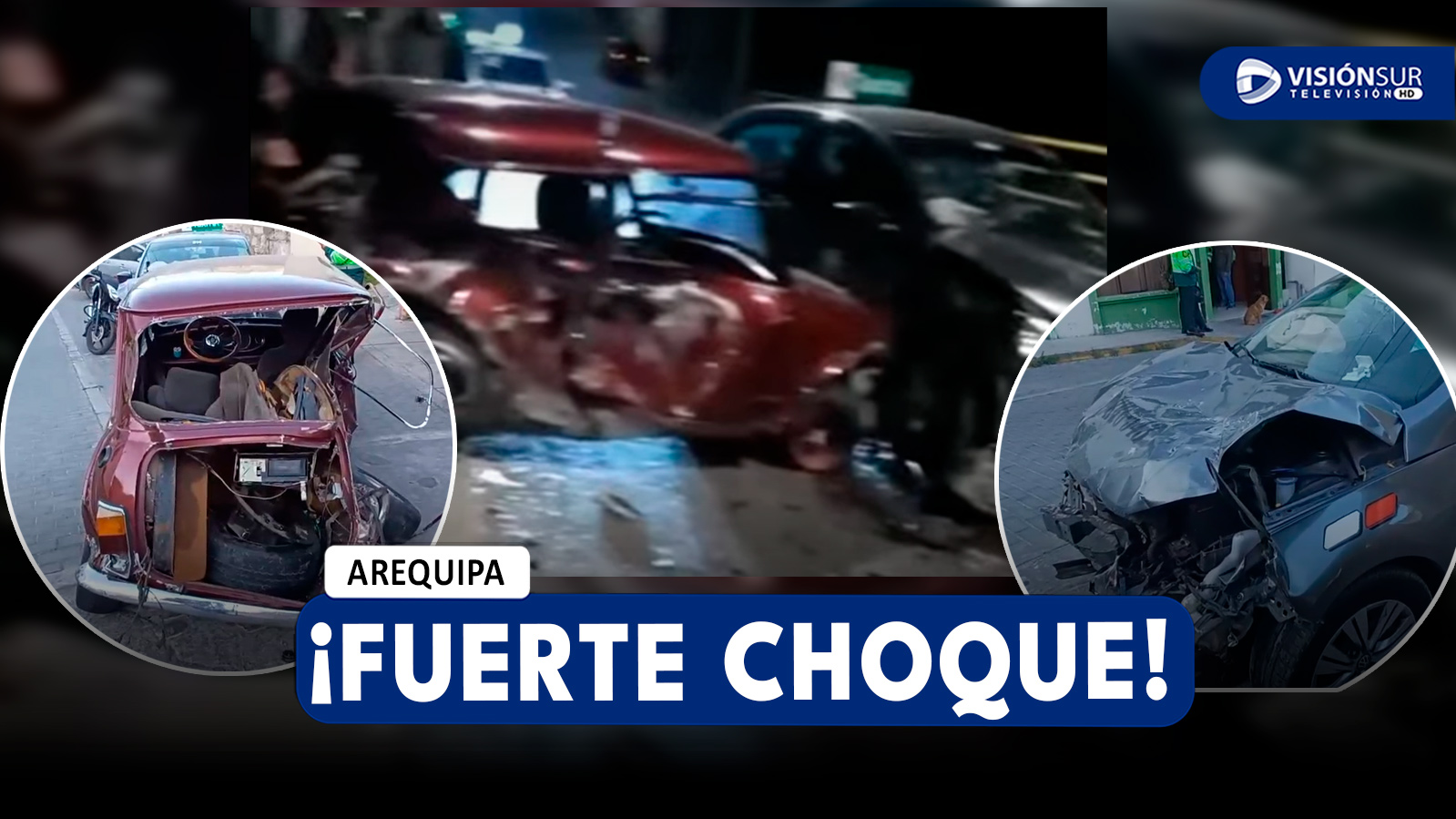 AREQUIPA: FUERTE CHOQUE SE REGISTRÓ EN SABANDIA Y DEJÓ A DOS PERSONAS HERIDAS EN LA MADRUGADA