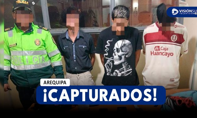 AREQUIPA: CAPTURAN A LOS INTEGRANTES DE “LOS CHUCKYS DEL CONO NORTE” TRAS ROBAR A UNA MOCHILA