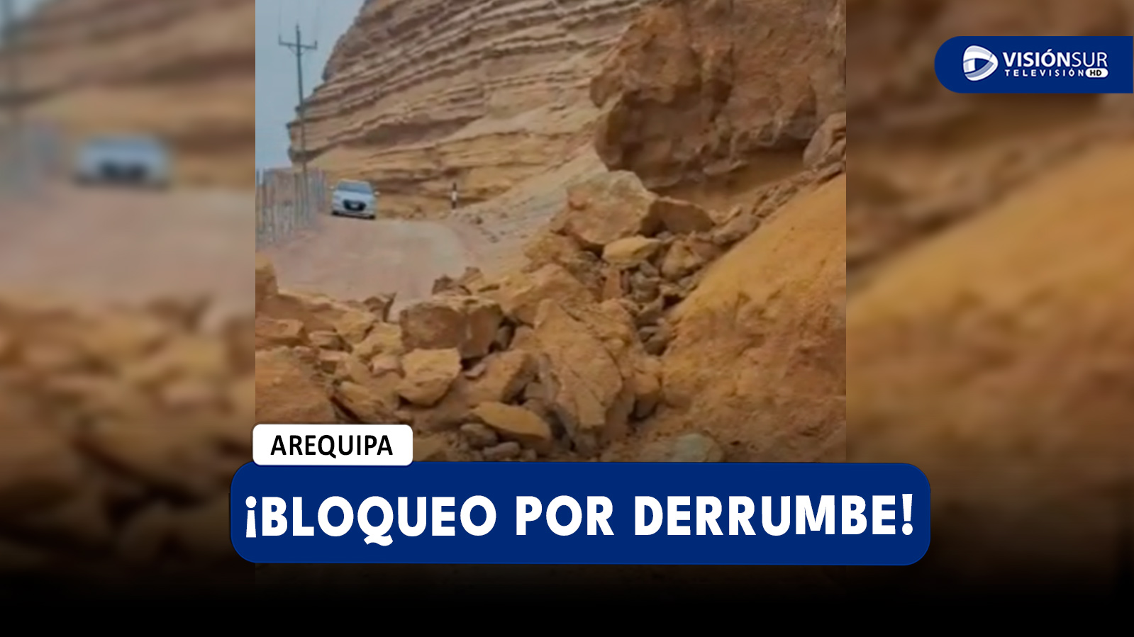 AREQUIPA: DERRUMBE BLOQUEA VÍA PLAYA SAN MARINO EN LA ZONA DE CAMANÁ Y CONDUCTORES APOYO PARA PODER TRANSITAR