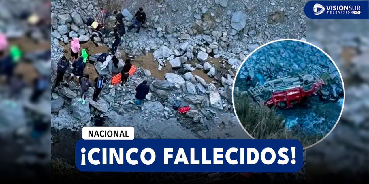 NACIONAL: AL MENOS CINCO PERSONAS PERDIERON LA VIDA TRAS DESPISTE DE CAMIONETA EN PUNO