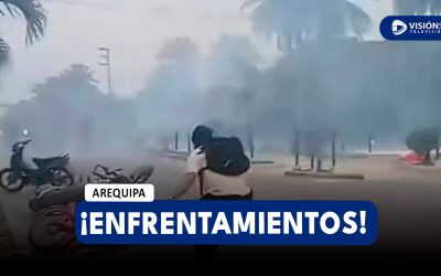 NACIONAL: MANIFESTANTES EN IQUITOS Y POLICÍAS SE ENFRENTAN POR LLEGADA DE DINA BOLUARTE A LORETO