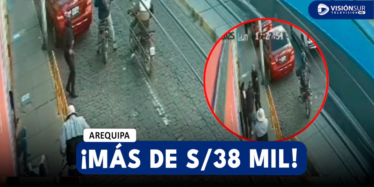 AREQUIPA: PAREJA SUFRE EL ROBO DE MÁS DE S/38 MIL EN EFECTIVO CUANDO CAMINABA POR EL CERCADO DE LA CIUDAD