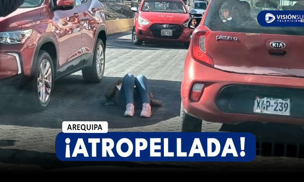 AREQUIPA: JOVEN TERMINA GRAVEMENTE HERIDA TRAS SER ATROPELLADA EN LA VÍA AUXILIAR DE LA AV. AVIACIÓN EN CERRO COLORADO