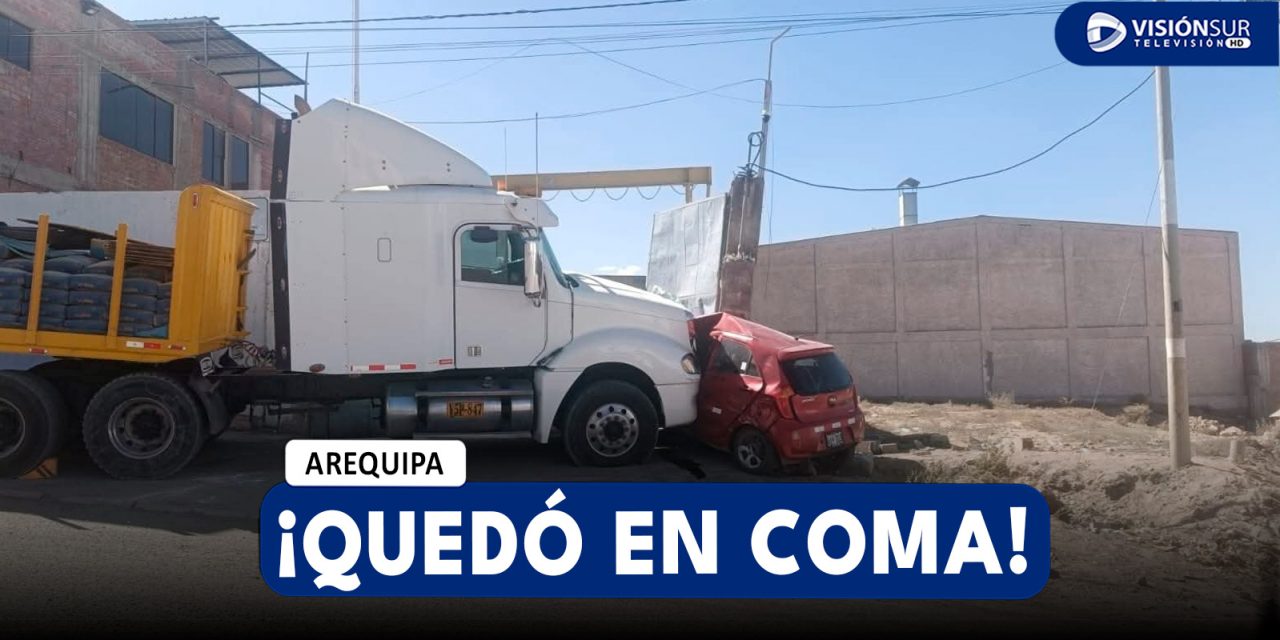 AREQUIPA: MECÁNICA QUEDA EN COMA TRAS SER APLASTADO POR CAMIÓN QUE ESTABA MAL ESTACIONADO EN CERRO COLORADO