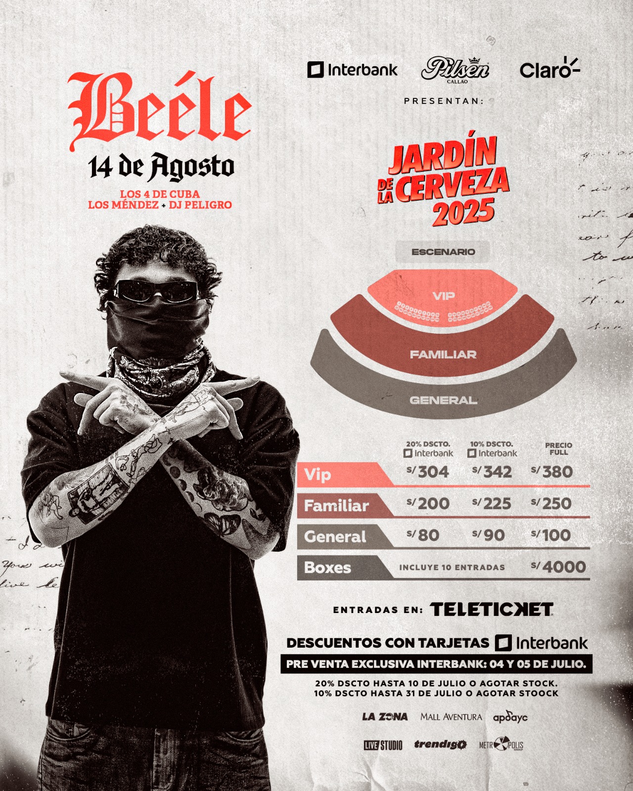 Beéle confirma concierto en Arequipa