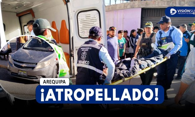 AREQUIPA: MENOR DE 16 AÑOS FUE ATROPELLADO POR VEHÍCULO SIN CONDUCTOR EN LA AV. 55 EN CERRO COLORADO