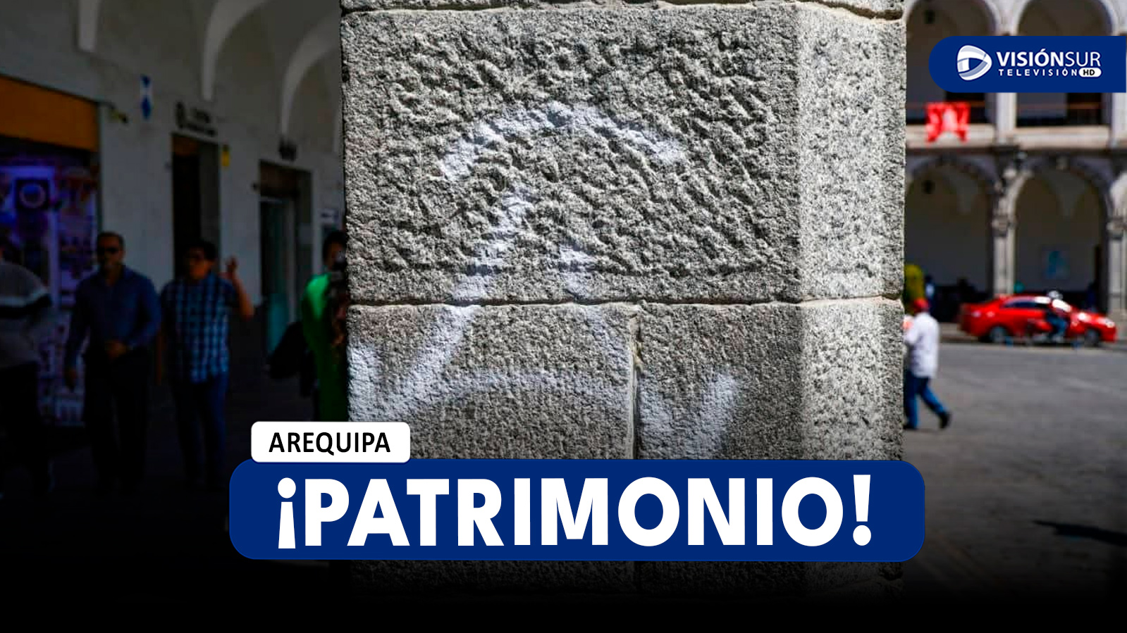 AREQUIPA: PINTAS ENCONTRADAS EN EL PILAR DEL PORTAL DE FLORES SERÍA RESTAURADA POR ESTUDIANTES DE LA ESCUELA TALLER AREQUIPA