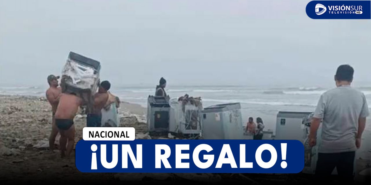 NACIONAL: PESCADORES ARTESANALES RESCATAN ELECTRODOMÉSTICOS DE BARCO QUE PERDIÓ CONTENEDORES