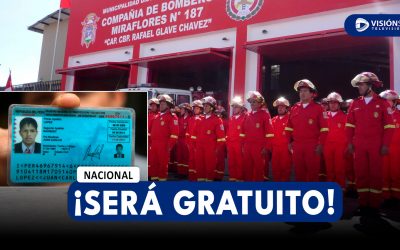 NACIONAL: RENOVACIÓN DEL DNI SERÁ GRATUITO PARA BOMBEROS VOLUNTARIOS DEL PERÚ ESTE 2025