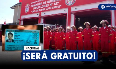 NACIONAL: RENOVACIÓN DEL DNI SERÁ GRATUITO PARA BOMBEROS VOLUNTARIOS DEL PERÚ ESTE 2025