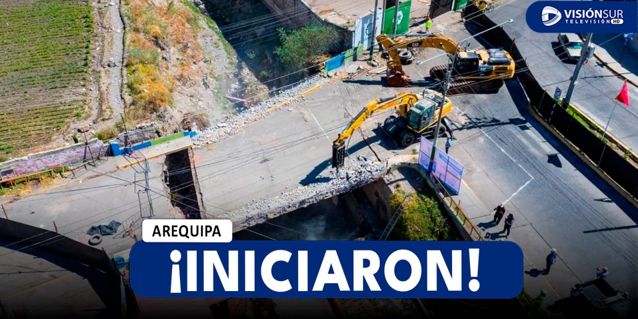 AREQUIPA: INICIAN DEMOLICIÓN DEL PUENTE ERNESTO GUNTHER CON UN COSTO DE PROYECTO MAYOR DE S/2 MILLONES