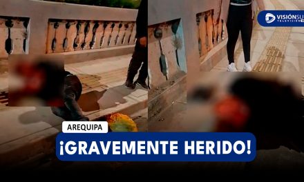 AREQUIPA: VARÓN ES GRAVEMENTE AGREDIDO Y AGREDE A SERENAZGOS QUE INTENTARON AUXILIARLO