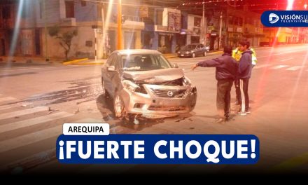 AREQUIPA: FUERTE CHOQUE SE REGISTRÓ EN EL DISTRITO DE MARIANO MELGAR Y UNO DE LOS INVOLUCRADOS HUYÓ DEL LUGAR