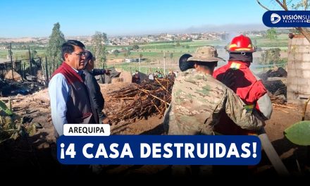 AREQUIPA: CUATRO CASAS QUEDAN DESTRUIDAS TRAS INCENDIO EN LA JOYA