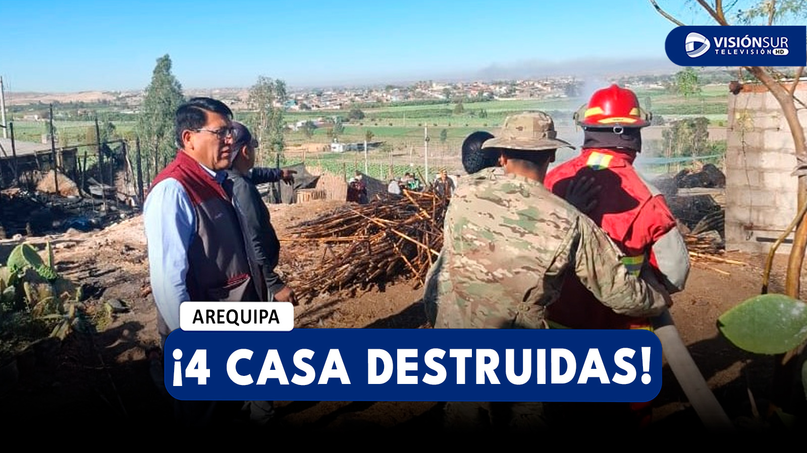 AREQUIPA: CUATRO CASAS QUEDAN DESTRUIDAS TRAS INCENDIO EN LA JOYA