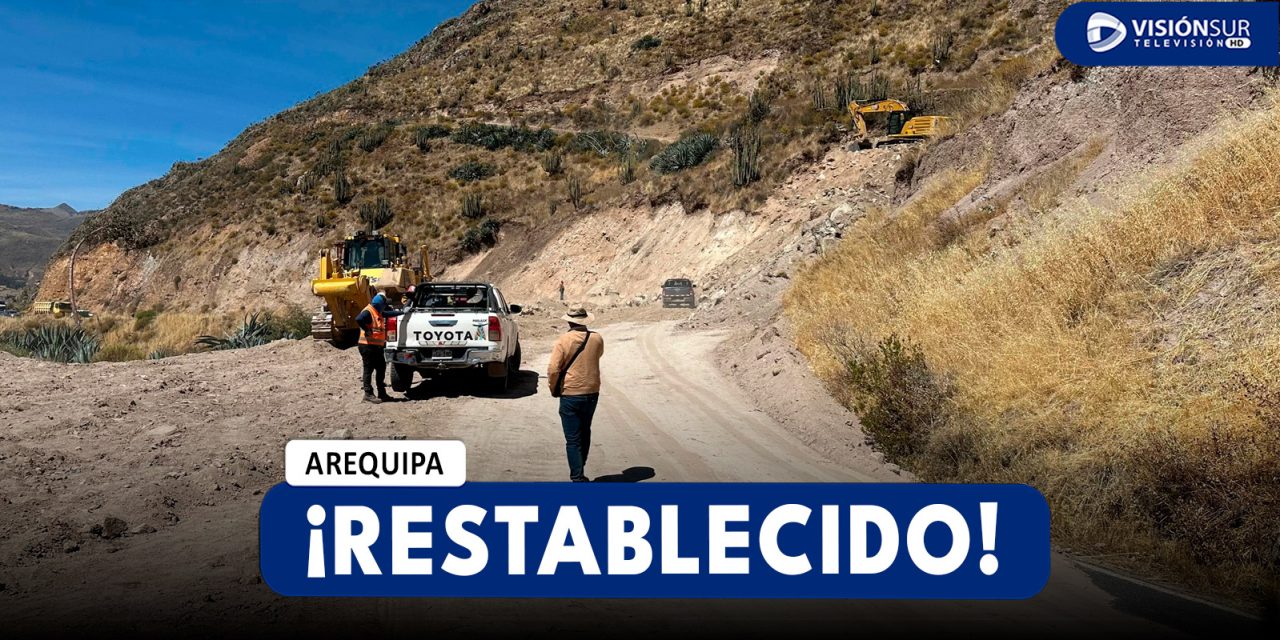 AREQUIPA: RESTABLECEN TRÁNSITO EN VÍA MACA-CABANACONDE TRAS FALLA GEOLÓGICA EN EL VALLE DEL COLCA