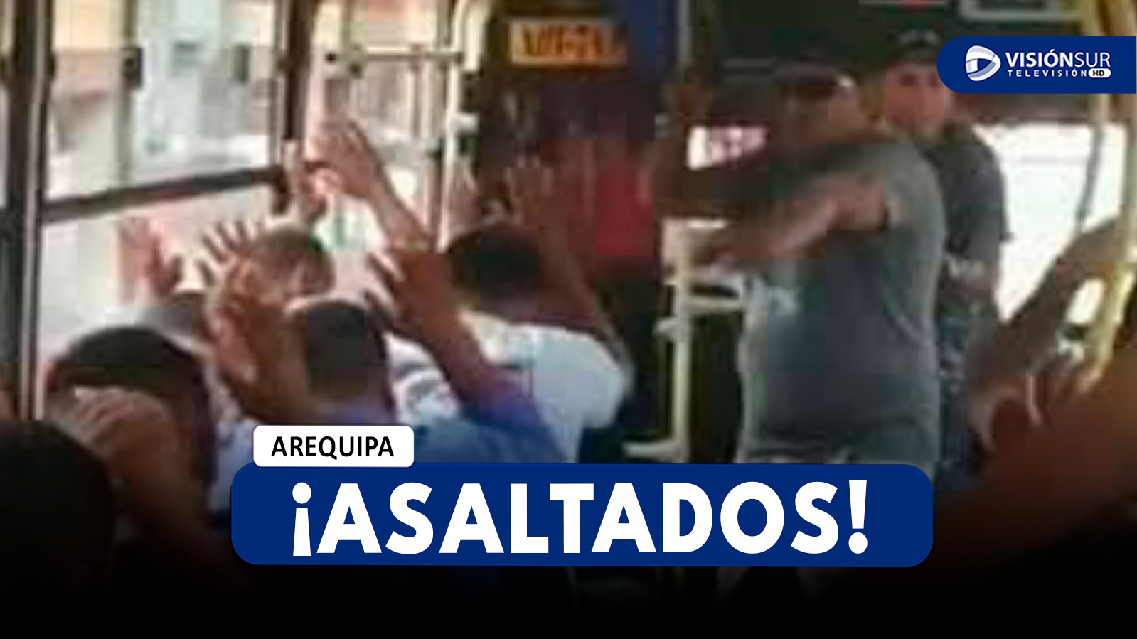 AREQUIPA: DELINCUENTES ARMADOS ASALTAN COUSTER LLENO DE PASAJEROS EN EL DISTRITO DE JOSÉ LUIS BUSTAMANTE Y RIVERO