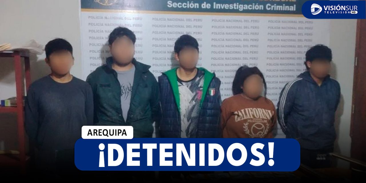 AREQUIPA: DETIENEN A CUATRO PERSONAS QUE INGRESARON A VIVIENDA PARA ROBARSE MÁS DE S/10 MIL EN EFECTIVO