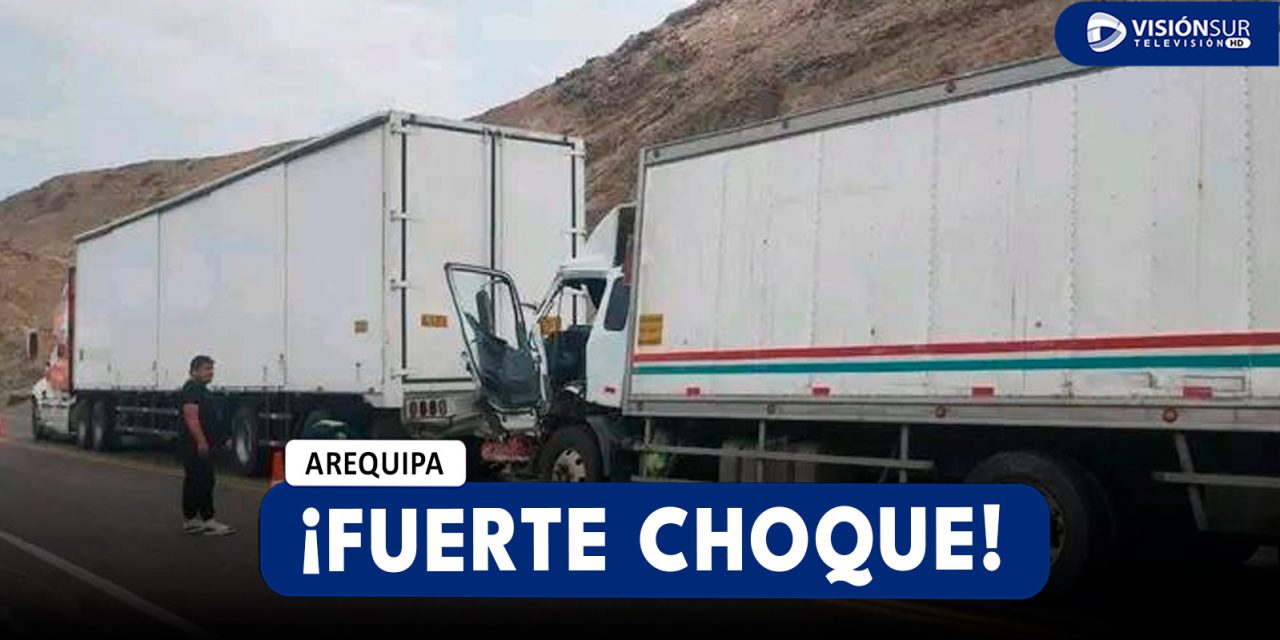 AREQUIPA: FUERTE CHOQUE EN LA PANAMERICANA SUR DEJÓ UNA PERSONA GRAVEMENTE HERIDA