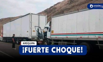AREQUIPA: FUERTE CHOQUE EN LA PANAMERICANA SUR DEJÓ UNA PERSONA GRAVEMENTE HERIDA