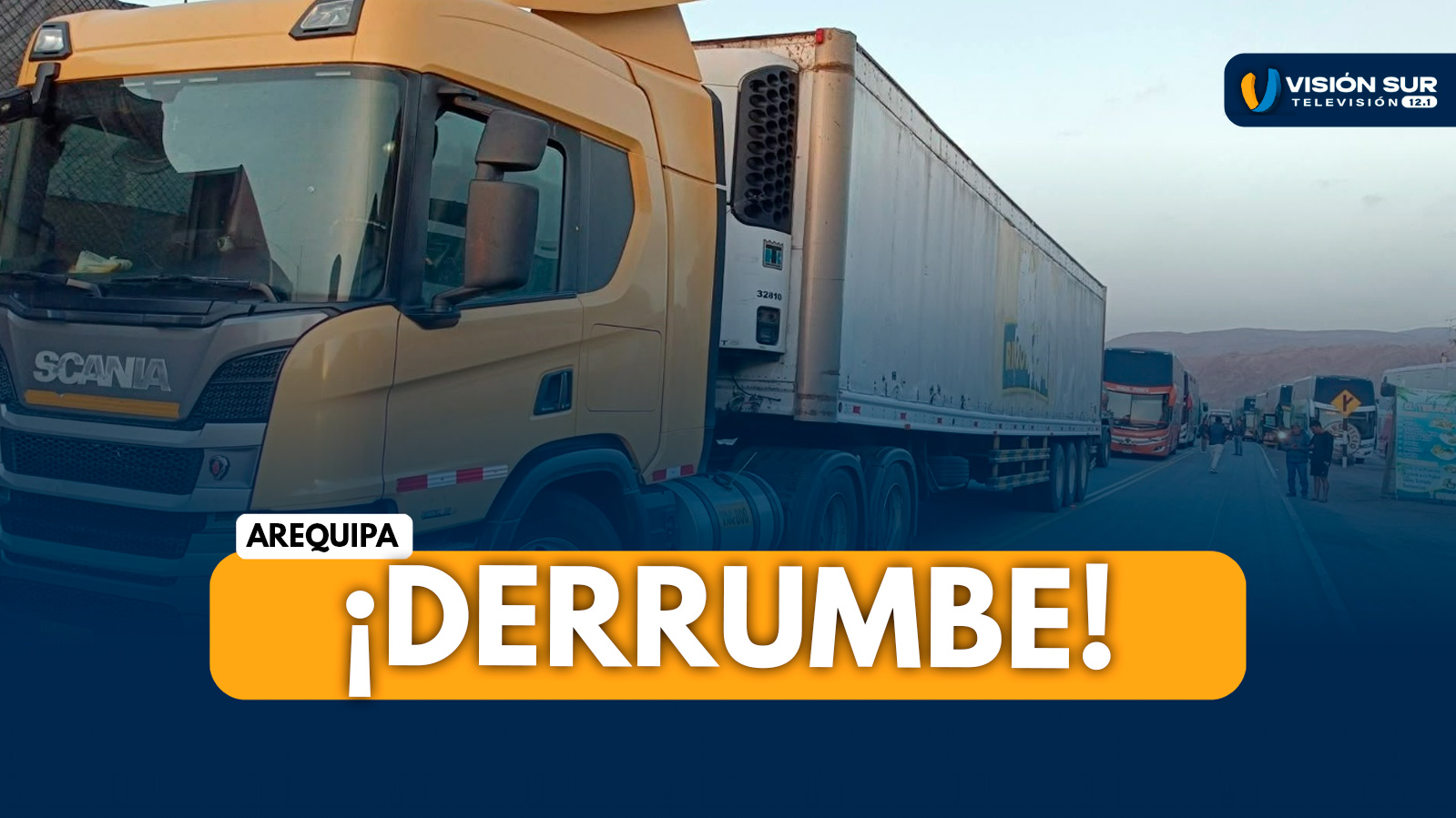 AREQUIPA: DERRUMBE EN ATICO MANTIENE BLOQUEADA LA PANAMERICANA SUR DESDE AYER