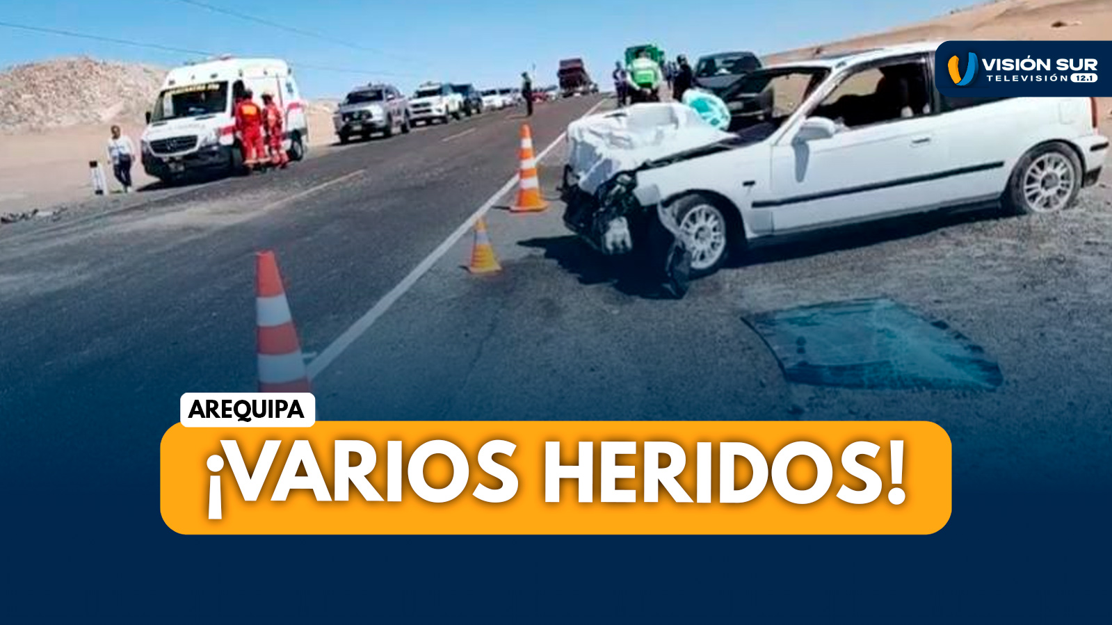 AREQUIPA: MÚLTIPLE CHOQUE CERCA A SAN CAMILO DEJA VARIOS HERIDOS Y TRES VEHÍCULOS INVOLUCRADOS