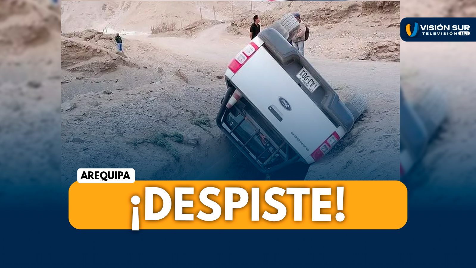 AREQUIPA: Camioneta de la ANA se despista cerca del canal Ensenada–Mejía–Mollendo sin dejar heridos