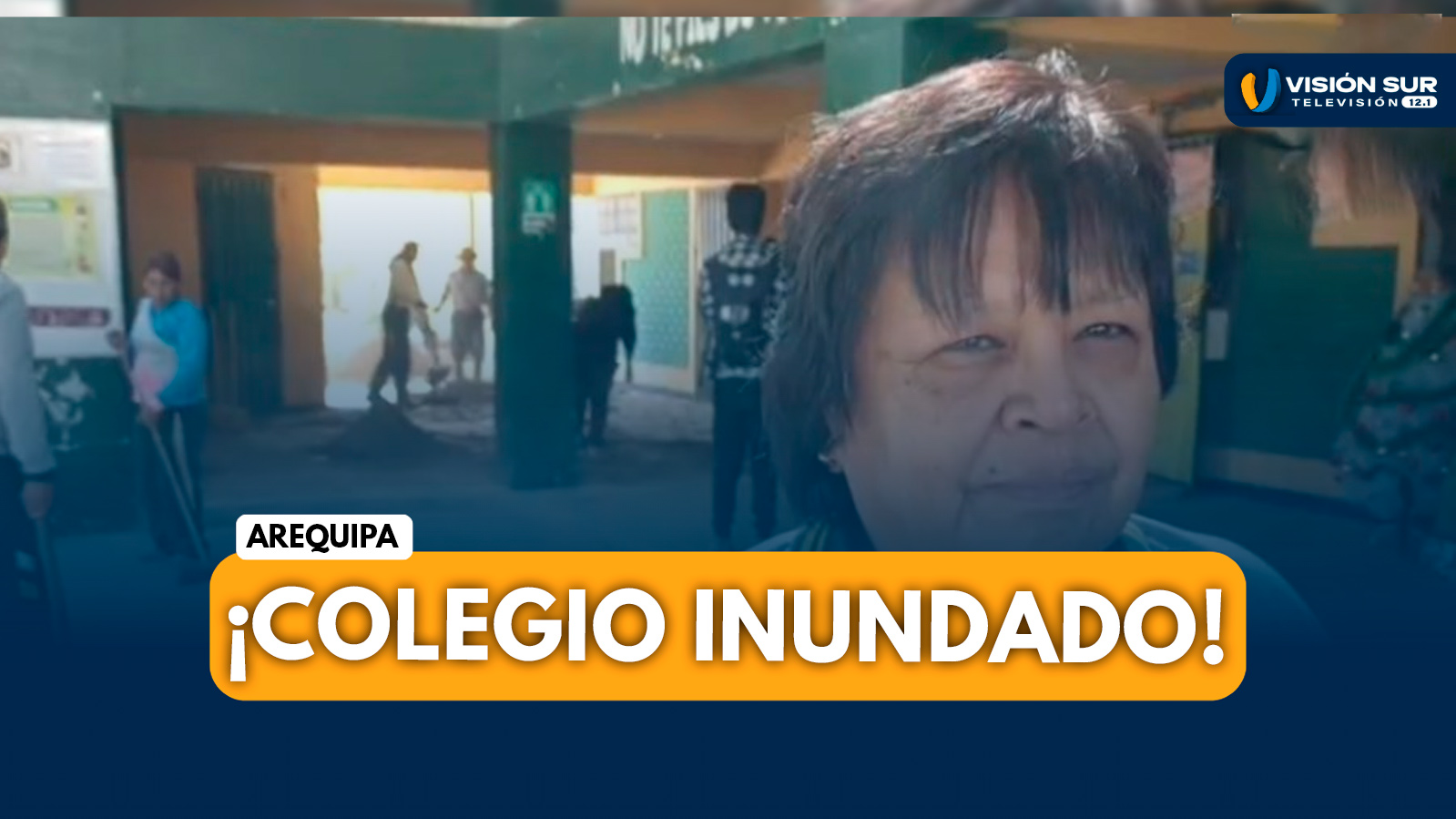 AREQUIPA: ROTURA DE TUBERÍA INUNDA COLEGIO EN PAUCARPATA Y SUSPENDEN CLASES CON 600 ALUMNOS AFECTADOS