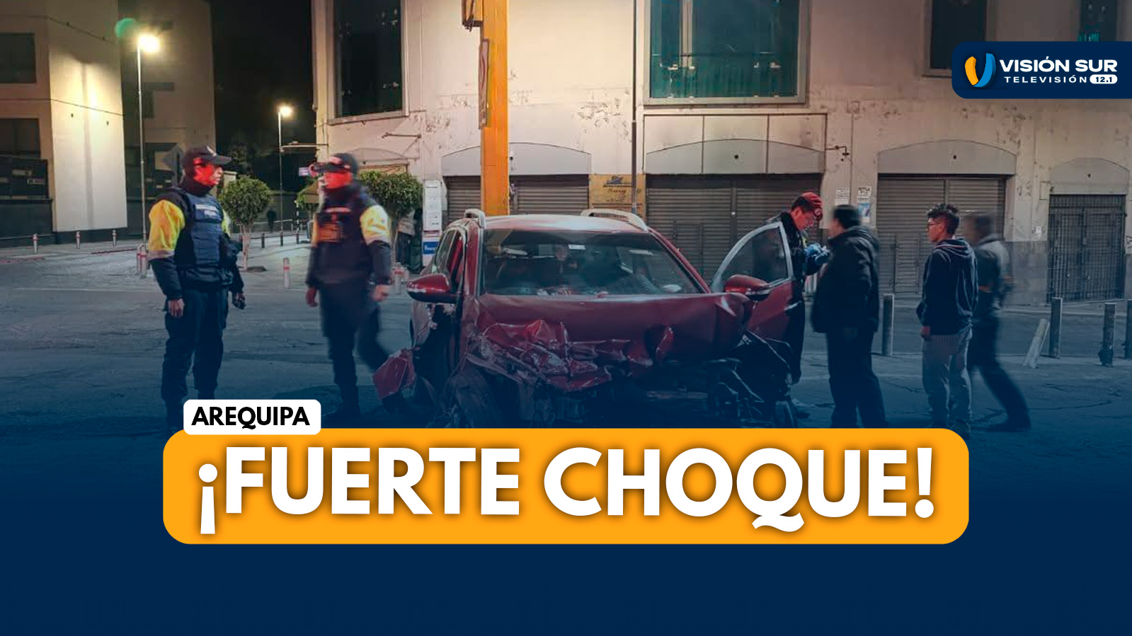 AREQUIPA: VEHÍCULO A EXCESIVA VELOCIDAD SE ESTRELLA CONTRA MURO DE LA TORRENTERA SAN LÁZARO