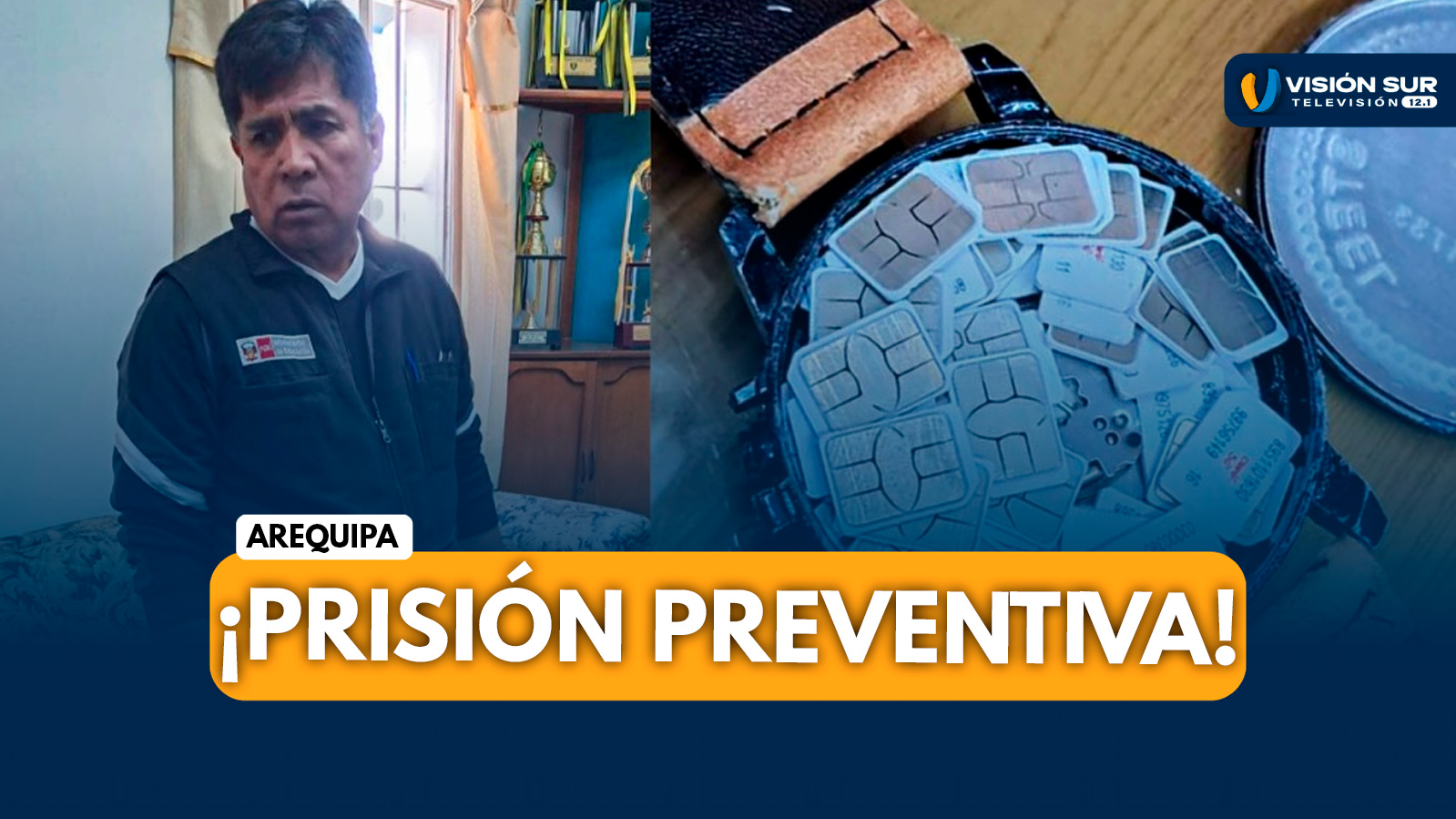 AREQUIPA: TRABAJADOR DEL INPE IRÁ A PRISIÓN PREVENTIVA POR INTENTAR INGRESAR 50 CHIPS OCULTOS EN UN RELOJ AL PENAL DE SOCABAYA